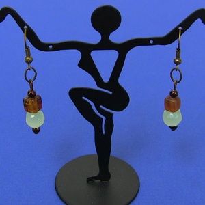 Green Austrian Crystal Earrings